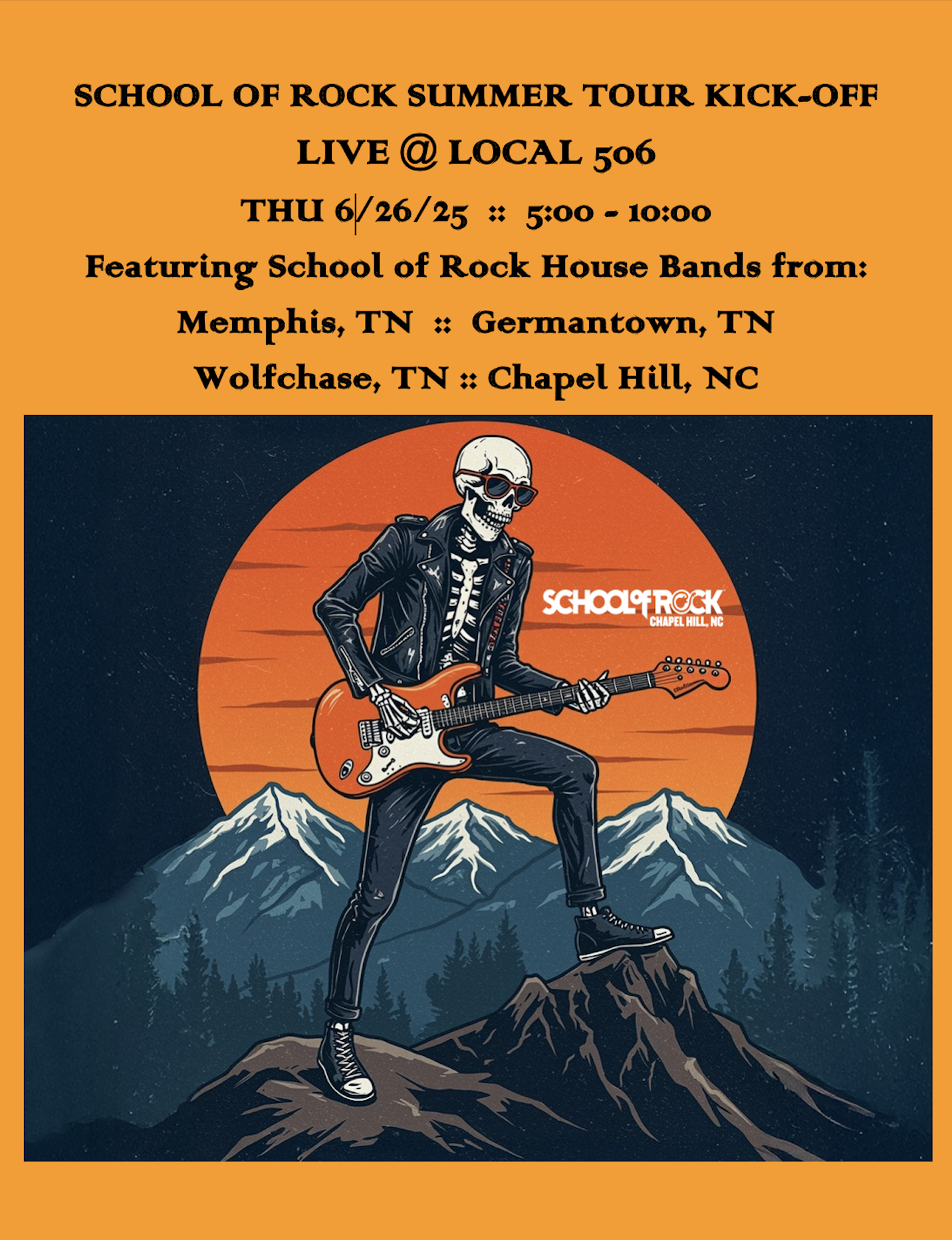 School of Rock Summer Tour Kick Off